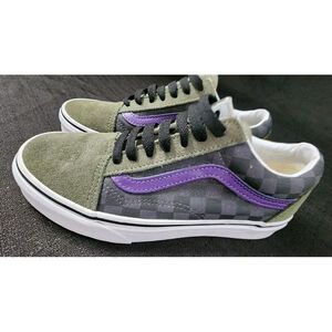 VANS OLD SKOOL CHECKER‎ OTW RALLY TRAINERS M4.5/W6 SHOES GREEN/YELLOW